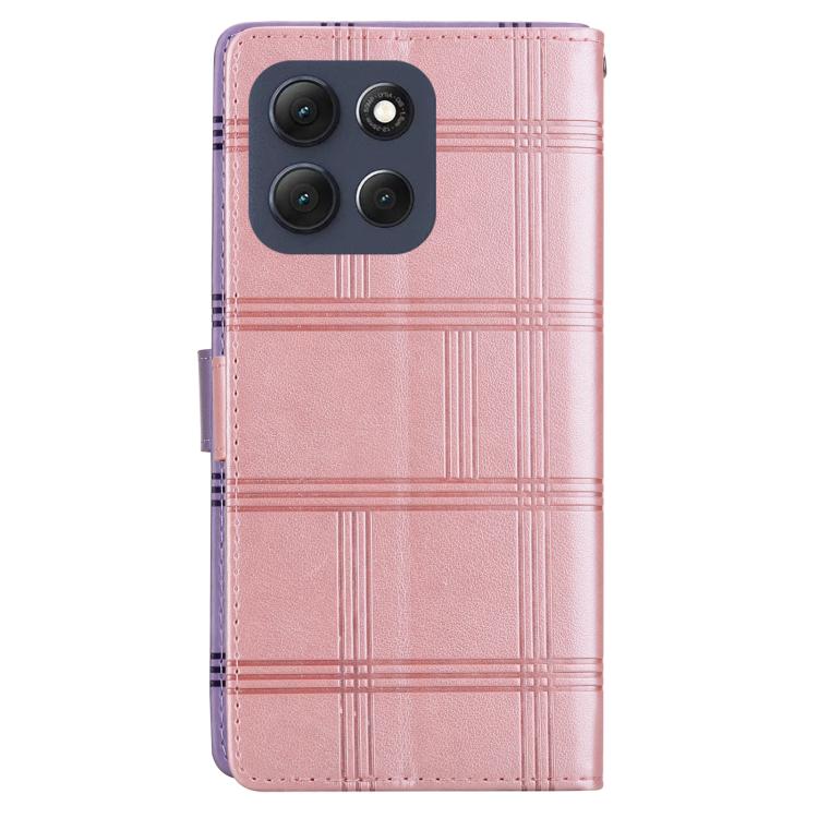 For Motorola Moto G86 5G Embossed Checkered Leather Phone Case