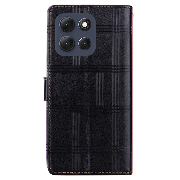 For Motorola Moto G86 5G Embossed Checkered Leather Phone Case
