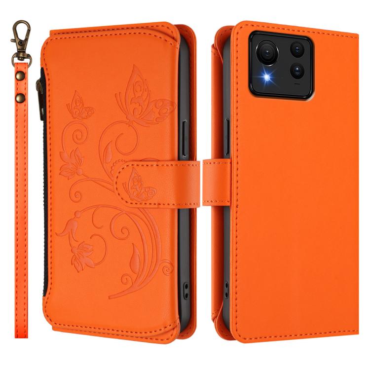 For ASUS Zenfone 11 Ultra Butterfly Love Flower Multi-card Zipper Wallet Leather Phone Case