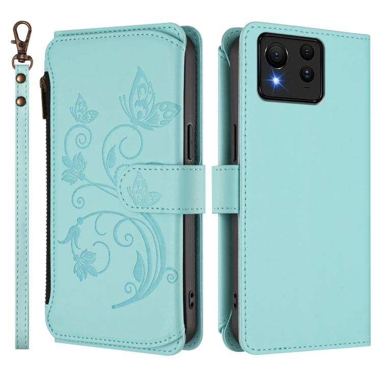 For ASUS Zenfone 11 Ultra Butterfly Love Flower Multi-card Zipper Wallet Leather Phone Case