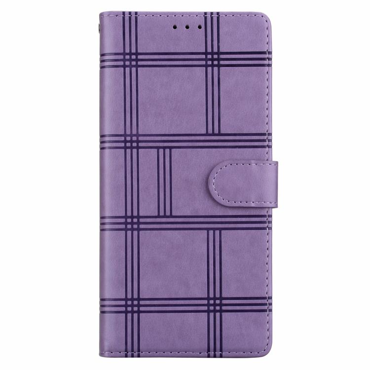For Redmi K70E / Poco X6 Pro Embossed Checkered Leather Phone Case