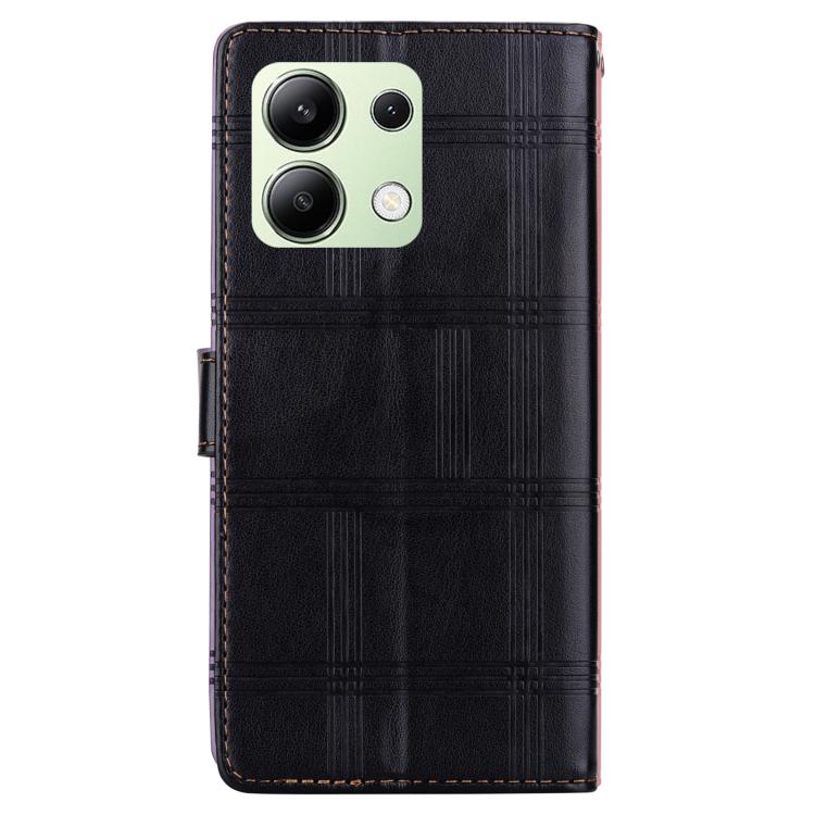 For Redmi Note 13 4G Embossed Checkered Leather Phone Case