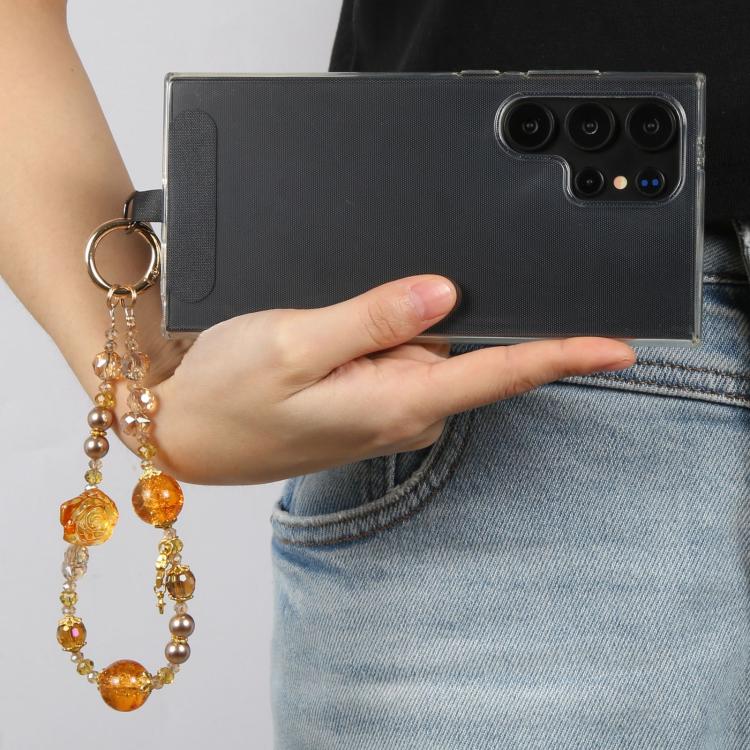 Flower Ice Bead Chain Phone Anti-lost Short Lanyard