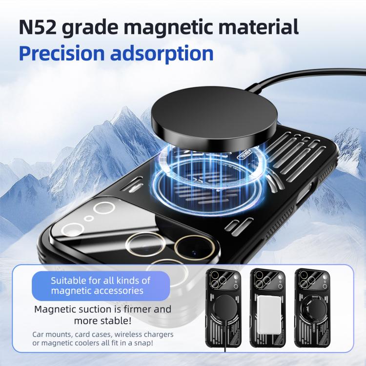 For iPhone 17 Pro ABEEL Ice Fox Series Magsafe Heat Sink Cooling Phone Case