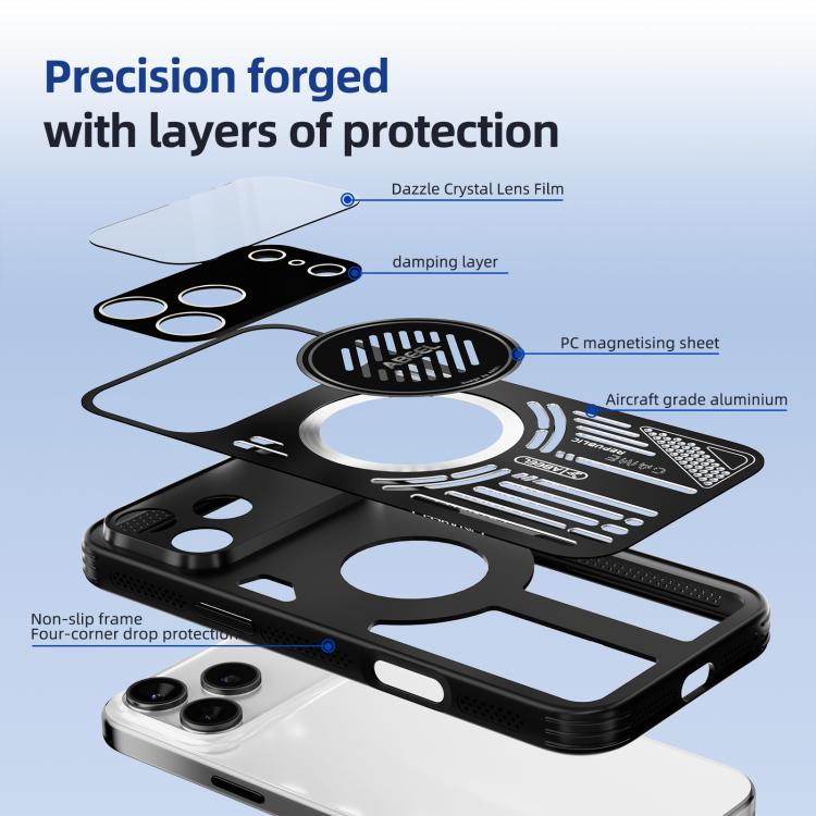 For iPhone 17 Pro ABEEL Ice Fox Series Magsafe Heat Sink Cooling Phone Case