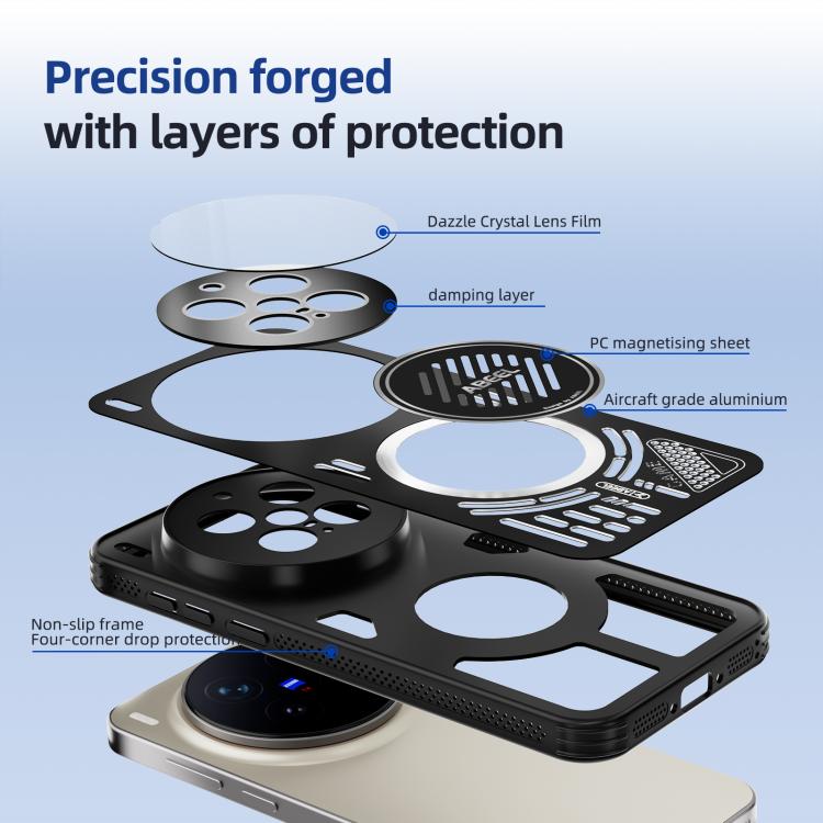 For vivo X300 Pro ABEEL Ice Fox Series Magsafe Heat Sink Cooling Phone Case