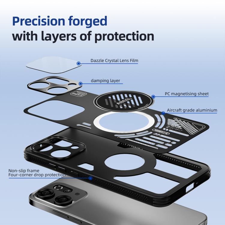 For OPPO Reno 14 Global ABEEL Ice Fox Series Magsafe Heat Sink Cooling Phone Case