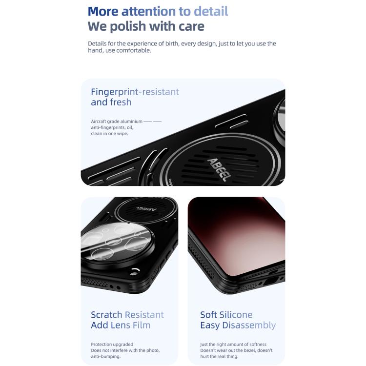 For OPPO Find X8 Pro ABEEL Ice Fox Series Magsafe Heat Sink Cooling Phone Case