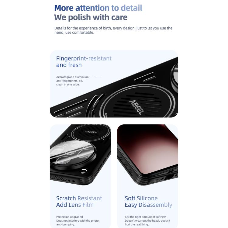 For OPPO Find X8 ABEEL Ice Fox Series Magsafe Heat Sink Cooling Phone Case