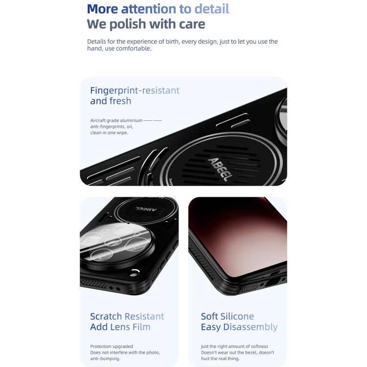 For OPPO Find X8s ABEEL Ice Fox Series Magsafe Heat Sink Cooling Phone Case