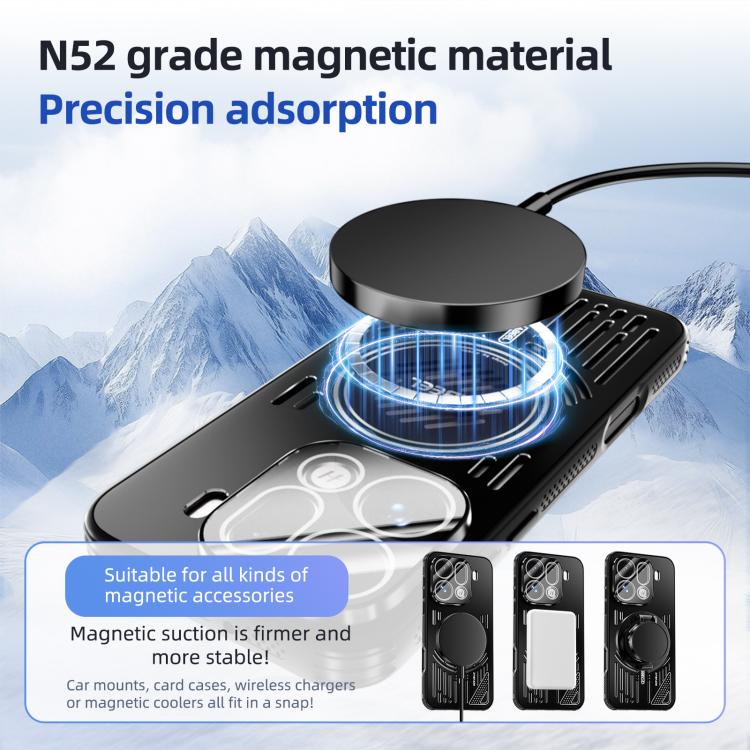 For OPPO Find X9 ABEEL Ice Fox Series Magsafe Heat Sink Cooling Phone Case