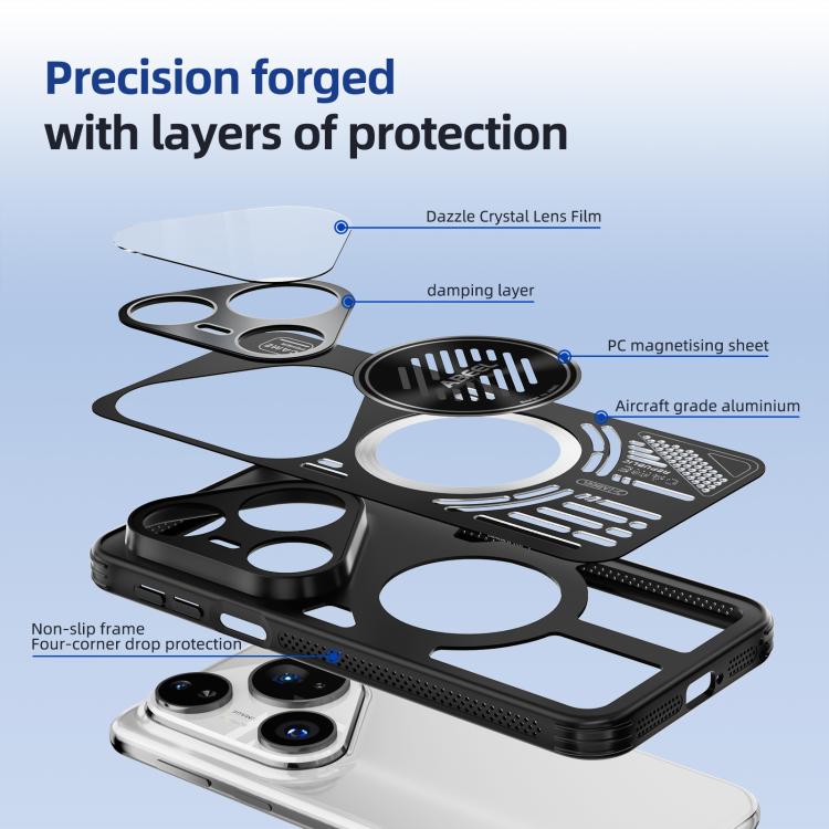 For Huawei Pura 80 Ultra 5G ABEEL Ice Fox Series Magsafe Heat Sink Cooling Phone Case