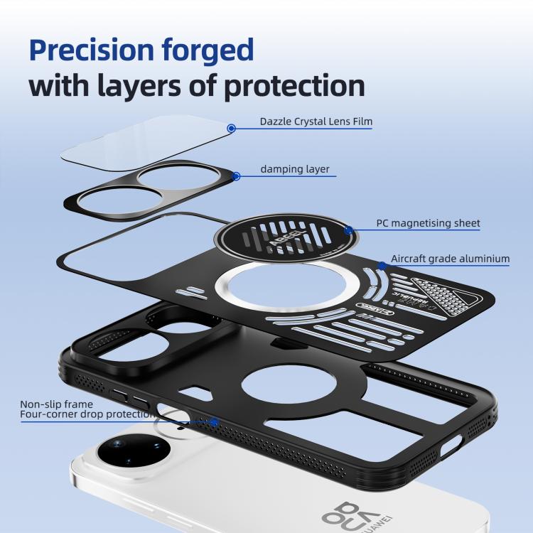 For Huawei nova 15 ABEEL Ice Fox Series Magsafe Heat Sink Cooling Phone Case