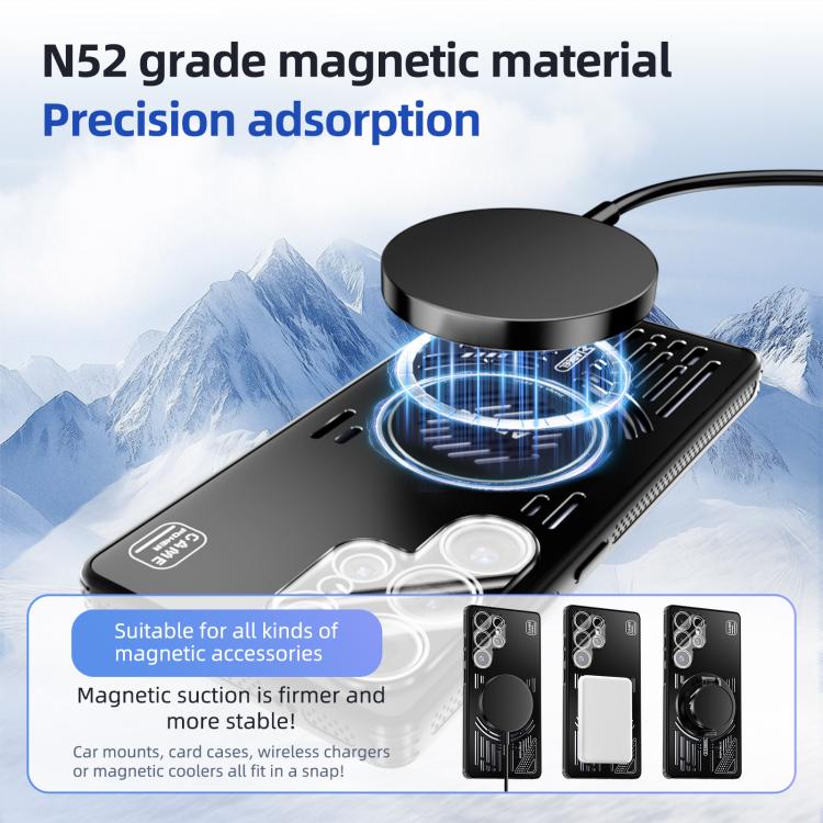 For Samsung Galaxy S25 Edge 5G ABEEL Ice Fox Series Magsafe Heat Sink Cooling Phone Case