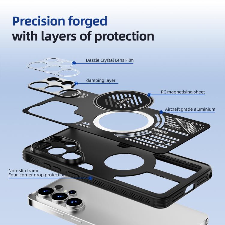 For Samsung Galaxy S26+ 5G ABEEL Ice Fox Series Magsafe Heat Sink Cooling Phone Case