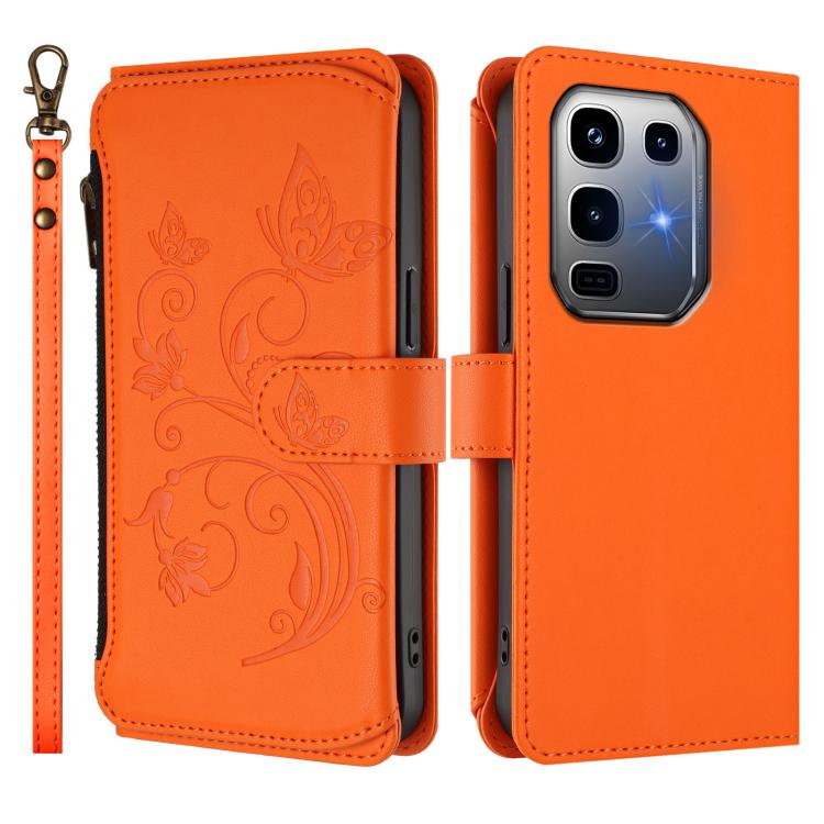 For Infinix Note 50 Pro+ 5G Butterfly Love Flower Multi-card Zipper Wallet Leather Phone Case