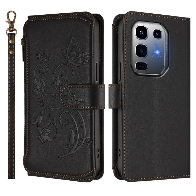 For Infinix Note 50 Pro+ 5G Butterfly Love Flower Multi-card Zipper Wallet Leather Phone Case