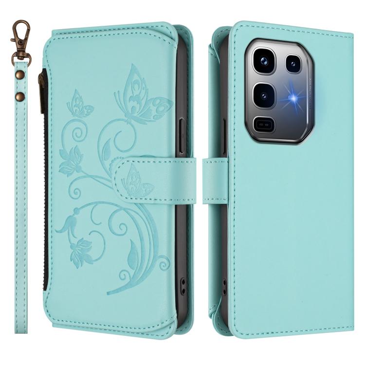 For Infinix Note 50 Pro+ 5G Butterfly Love Flower Multi-card Zipper Wallet Leather Phone Case