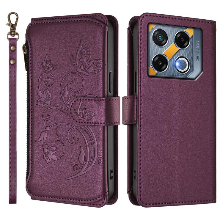 For Infinix GT 20 Pro 5G Butterfly Love Flower Multi-card Zipper Wallet Leather Phone Case