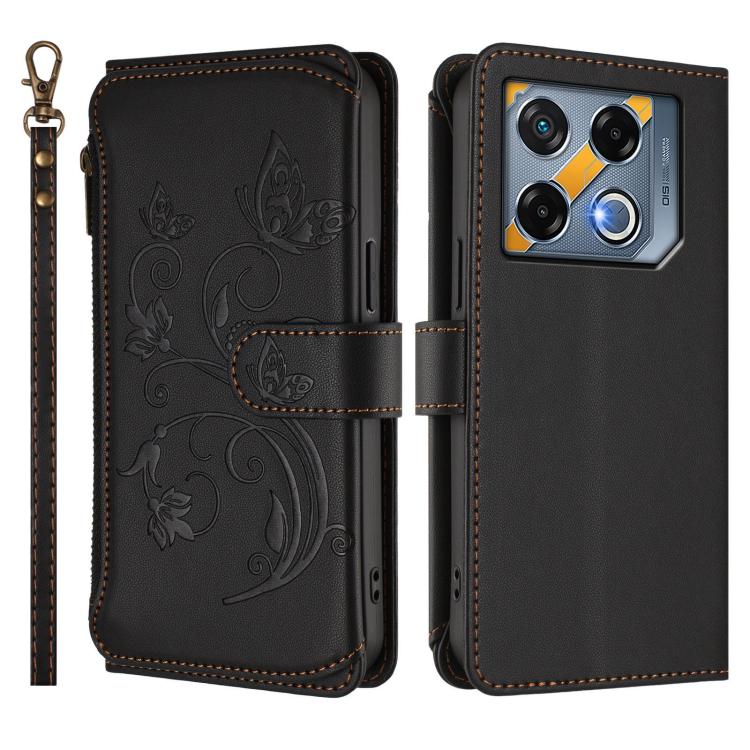 For Infinix GT 20 Pro 5G Butterfly Love Flower Multi-card Zipper Wallet Leather Phone Case