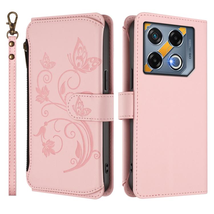 For Infinix GT 20 Pro 5G Butterfly Love Flower Multi-card Zipper Wallet Leather Phone Case