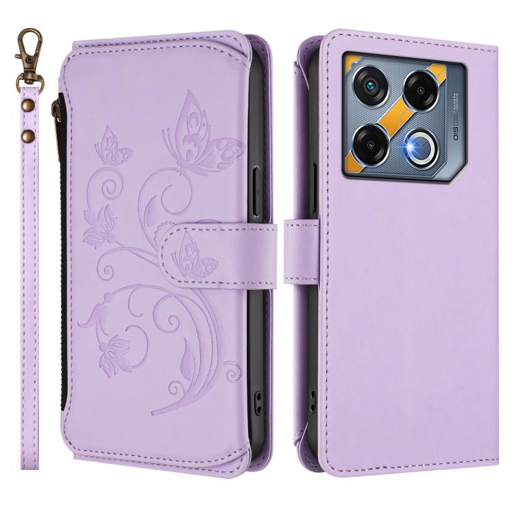 For Infinix GT 20 Pro 5G Butterfly Love Flower Multi-card Zipper Wallet Leather Phone Case
