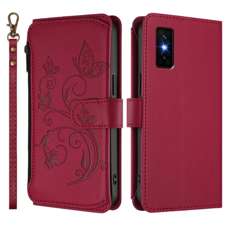 For Infinix GT 30 Pro Butterfly Love Flower Multi-card Zipper Wallet Leather Phone Case