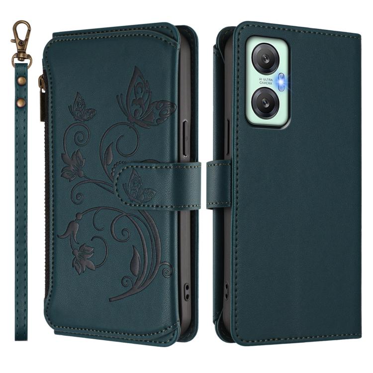 For Infinix Hot 20 5G Butterfly Love Flower Multi-card Zipper Wallet Leather Phone Case