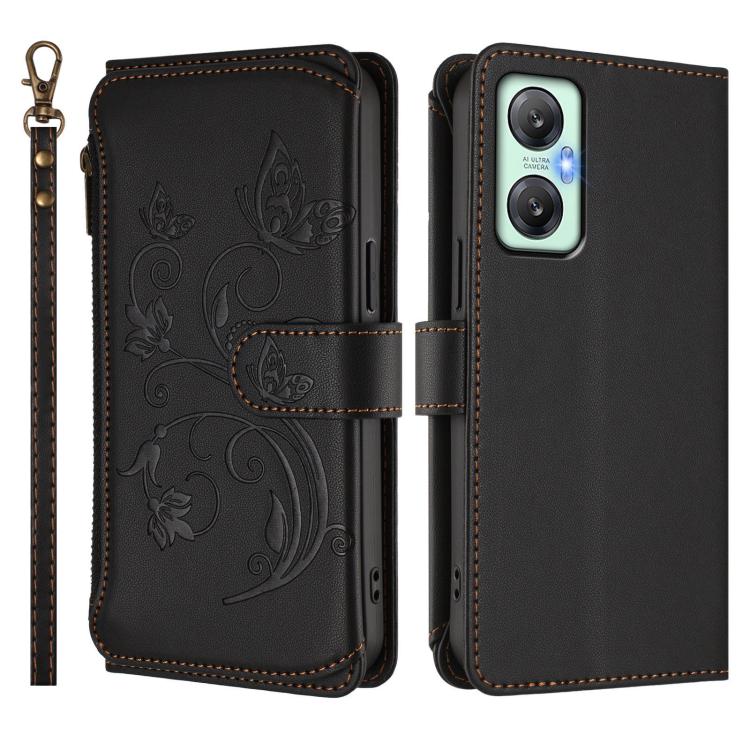 For Infinix Hot 20 5G Butterfly Love Flower Multi-card Zipper Wallet Leather Phone Case