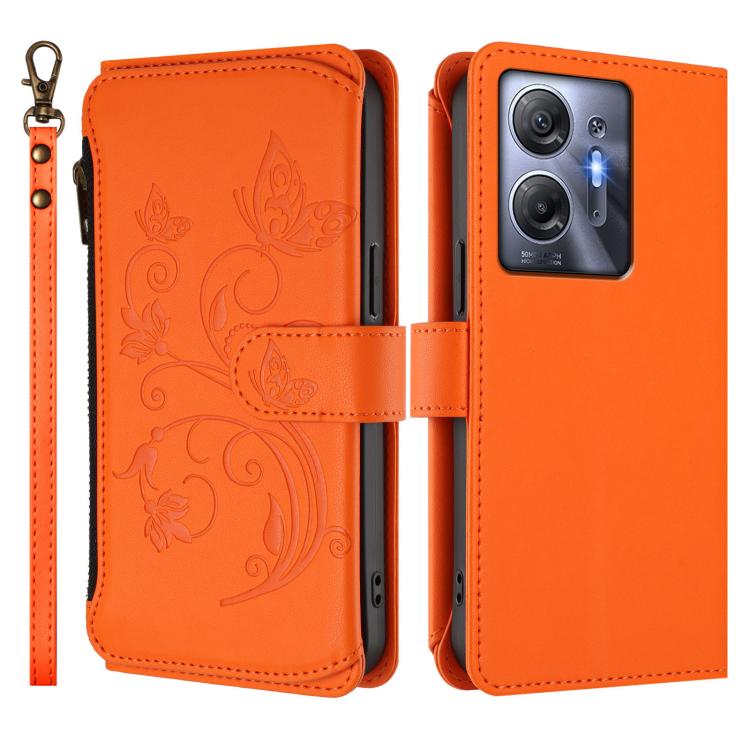 For Infinix Hot 30 5G Butterfly Love Flower Multi-card Zipper Wallet Leather Phone Case