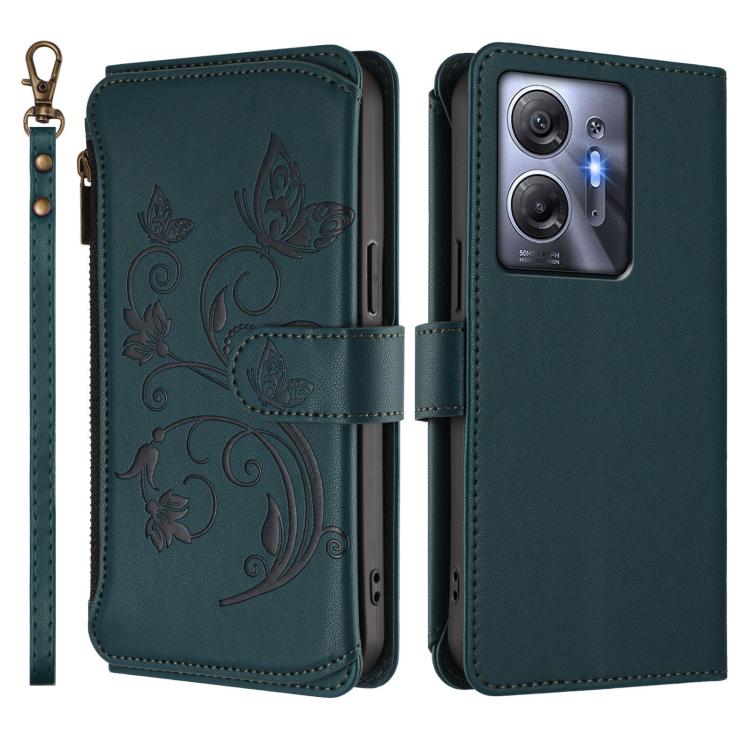 For Infinix Hot 30 5G Butterfly Love Flower Multi-card Zipper Wallet Leather Phone Case