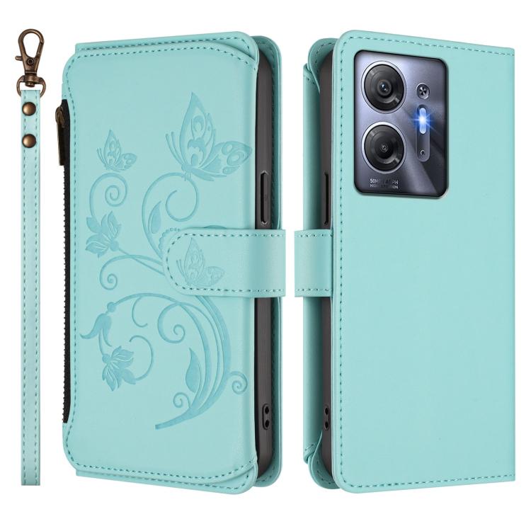 For Infinix Hot 30 5G Butterfly Love Flower Multi-card Zipper Wallet Leather Phone Case