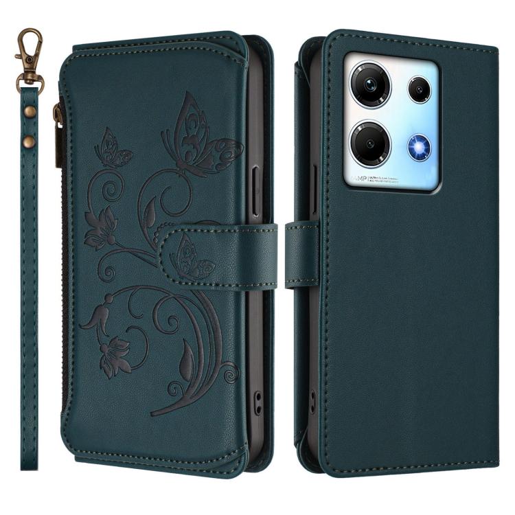 For Infinix Note 30 4G / 5G Butterfly Love Flower Multi-card Zipper Wallet Leather Phone Case