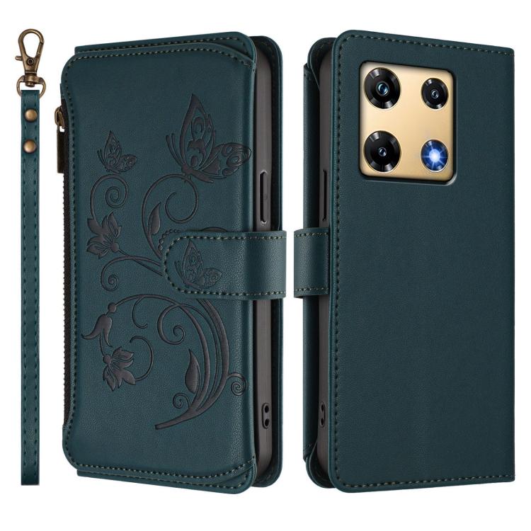 For Infinix Note 30 Pro 4G Butterfly Love Flower Multi-card Zipper Wallet Leather Phone Case