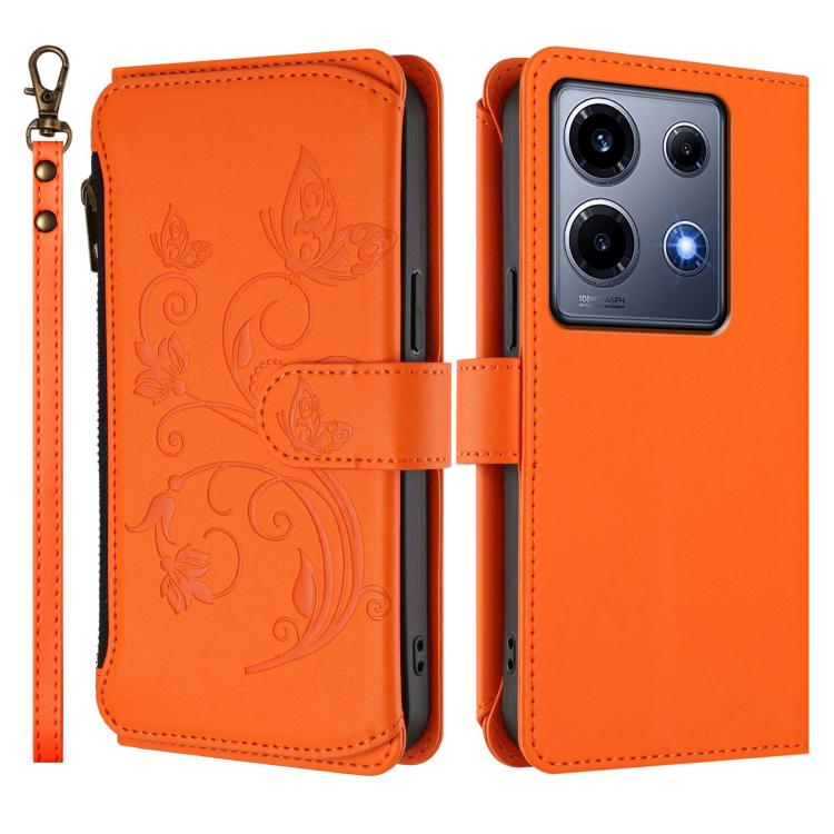 For Infinix Note 30 VIP Butterfly Love Flower Multi-card Zipper Wallet Leather Phone Case