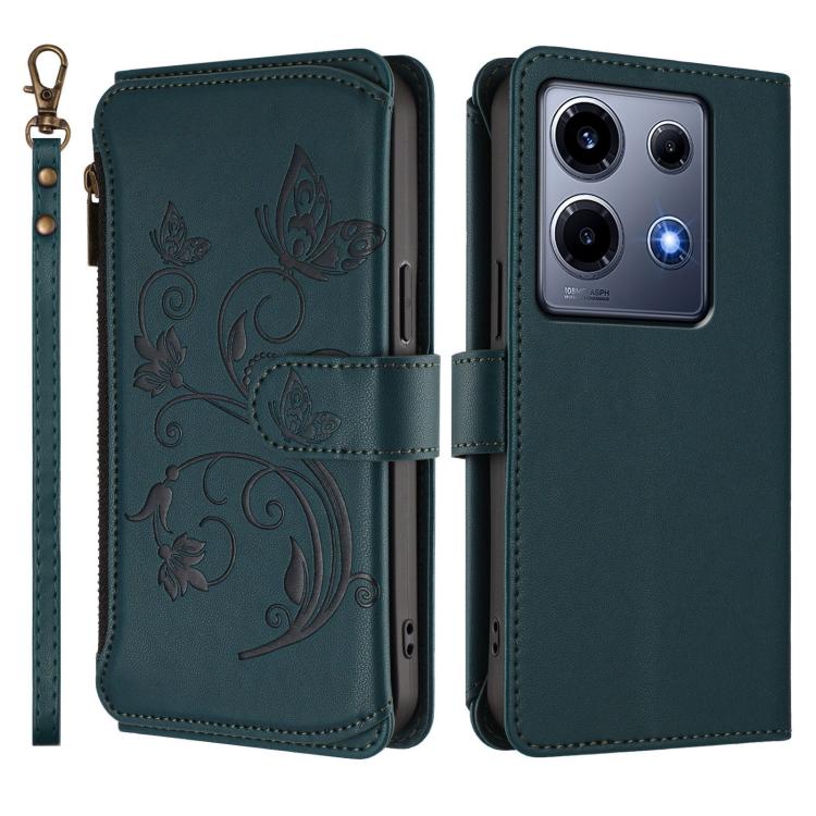 For Infinix Note 30 VIP Butterfly Love Flower Multi-card Zipper Wallet Leather Phone Case