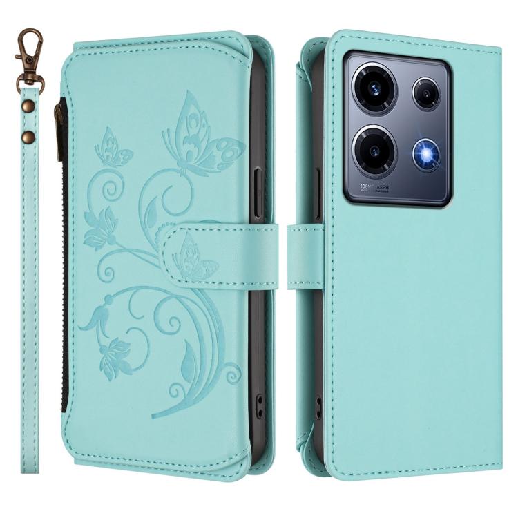 For Infinix Note 30 VIP Butterfly Love Flower Multi-card Zipper Wallet Leather Phone Case