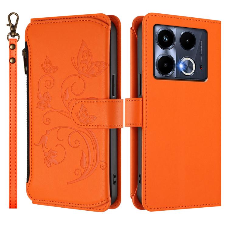 For Infinix Note 40 5G Butterfly Love Flower Multi-card Zipper Wallet Leather Phone Case