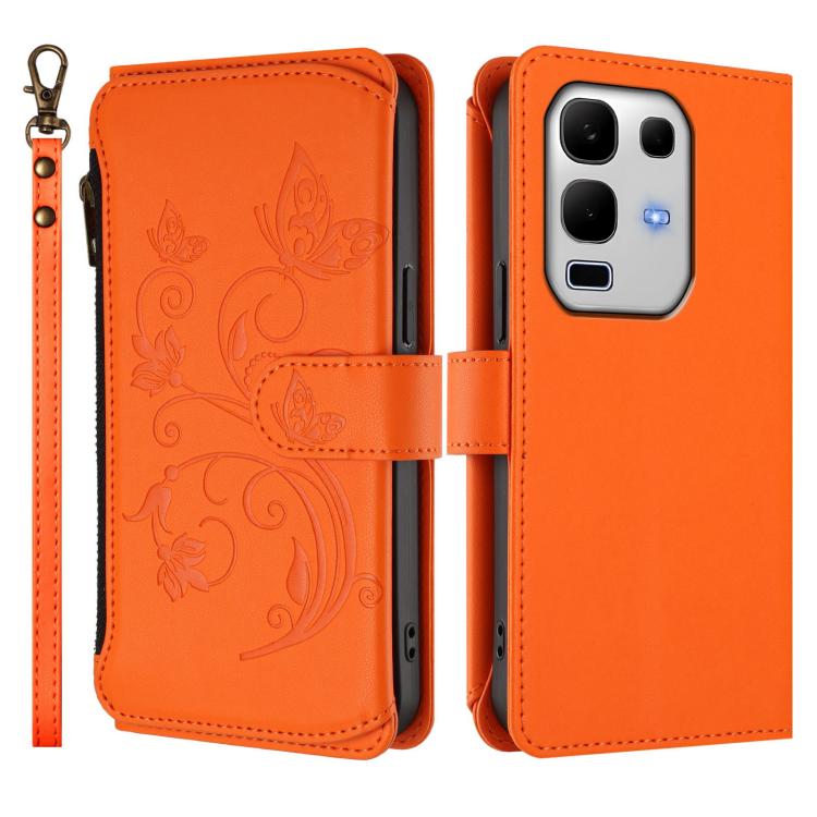 For Infinix Note 50s Butterfly Love Flower Multi-card Zipper Wallet Leather Phone Case