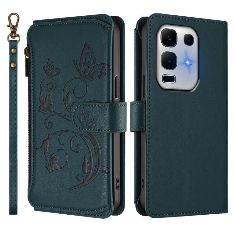 For Infinix Note 50X 5G Butterfly Love Flower Multi-card Zipper Wallet Leather Phone Case