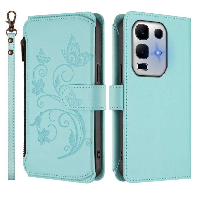 For Infinix Note 50X 5G Butterfly Love Flower Multi-card Zipper Wallet Leather Phone Case