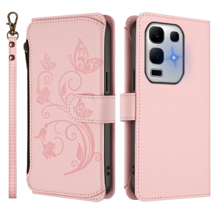For Infinix Note 50X 5G Butterfly Love Flower Multi-card Zipper Wallet Leather Phone Case