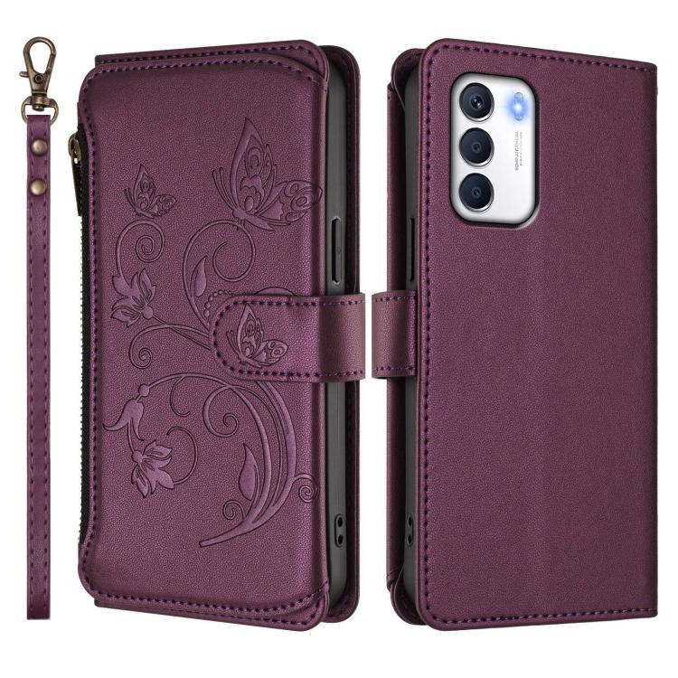 For Infinix Zero 5G 2023 Butterfly Love Flower Multi-card Zipper Wallet Leather Phone Case