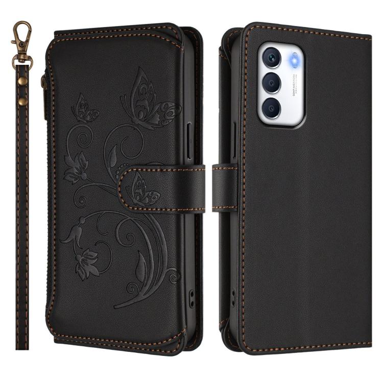 For Infinix Zero 5G 2023 Butterfly Love Flower Multi-card Zipper Wallet Leather Phone Case