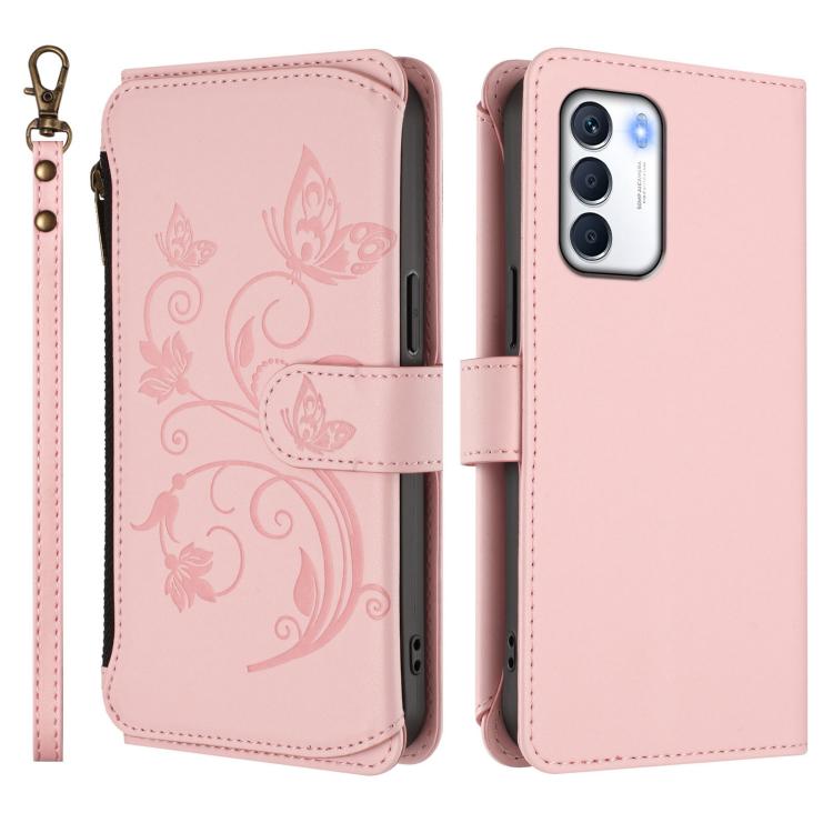 For Infinix Zero 5G 2023 Butterfly Love Flower Multi-card Zipper Wallet Leather Phone Case