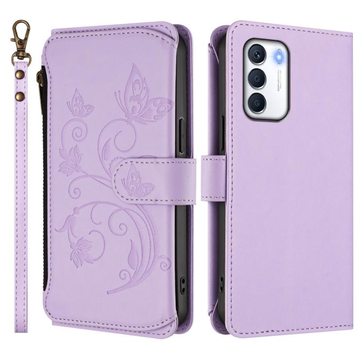 For Infinix Zero 5G 2023 Butterfly Love Flower Multi-card Zipper Wallet Leather Phone Case