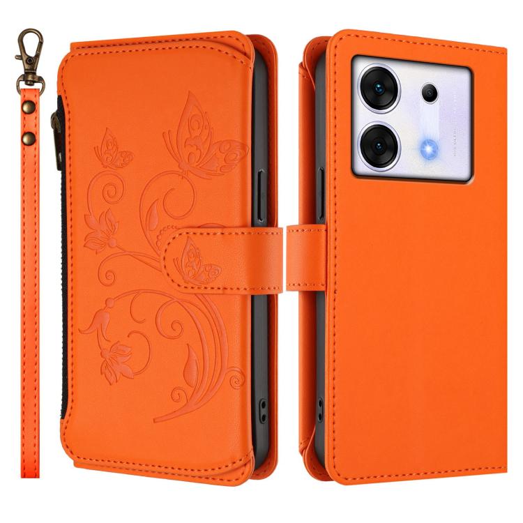 For Infinix Zero 30 5G Butterfly Love Flower Multi-card Zipper Wallet Leather Phone Case