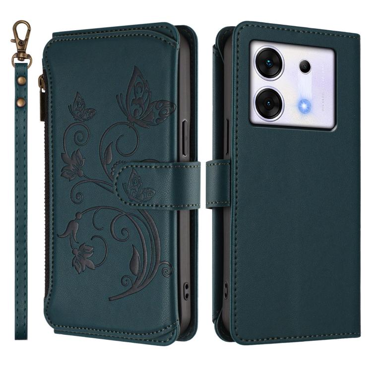 For Infinix Zero 30 5G Butterfly Love Flower Multi-card Zipper Wallet Leather Phone Case