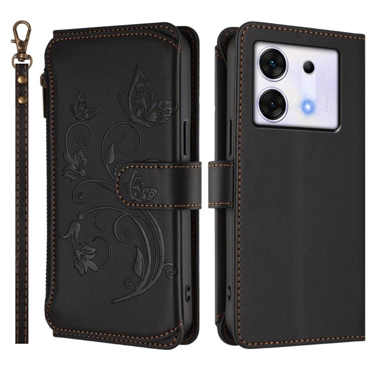 For Infinix Zero 30 5G Butterfly Love Flower Multi-card Zipper Wallet Leather Phone Case