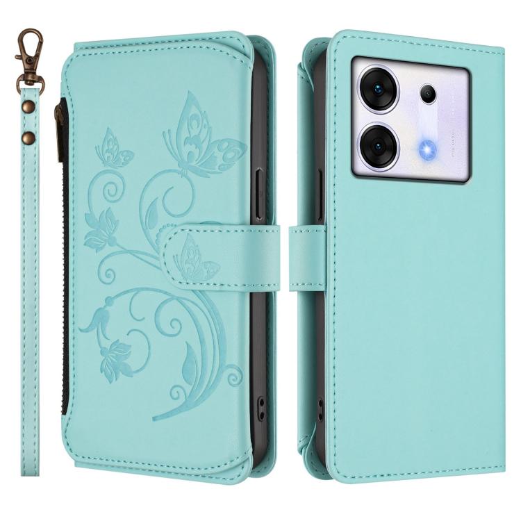 For Infinix Zero 30 5G Butterfly Love Flower Multi-card Zipper Wallet Leather Phone Case